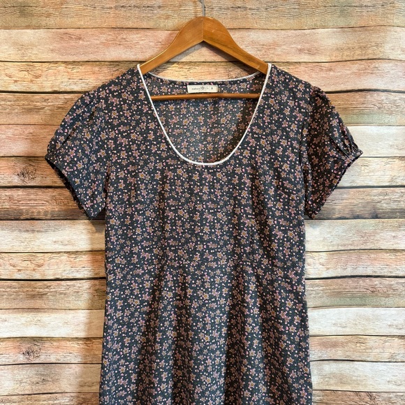 Nautral Life Women's Floral Print Boho Peasant Cottagecore Juliette Maxi Dress M - Picture 2 of 10